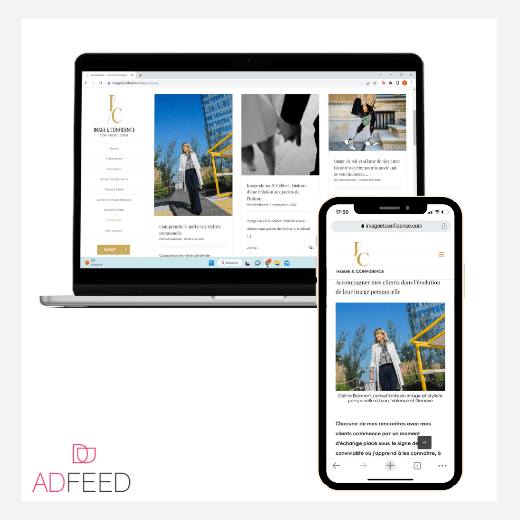 référencement naturel site internet Image & Confidence par agence web AdFeed